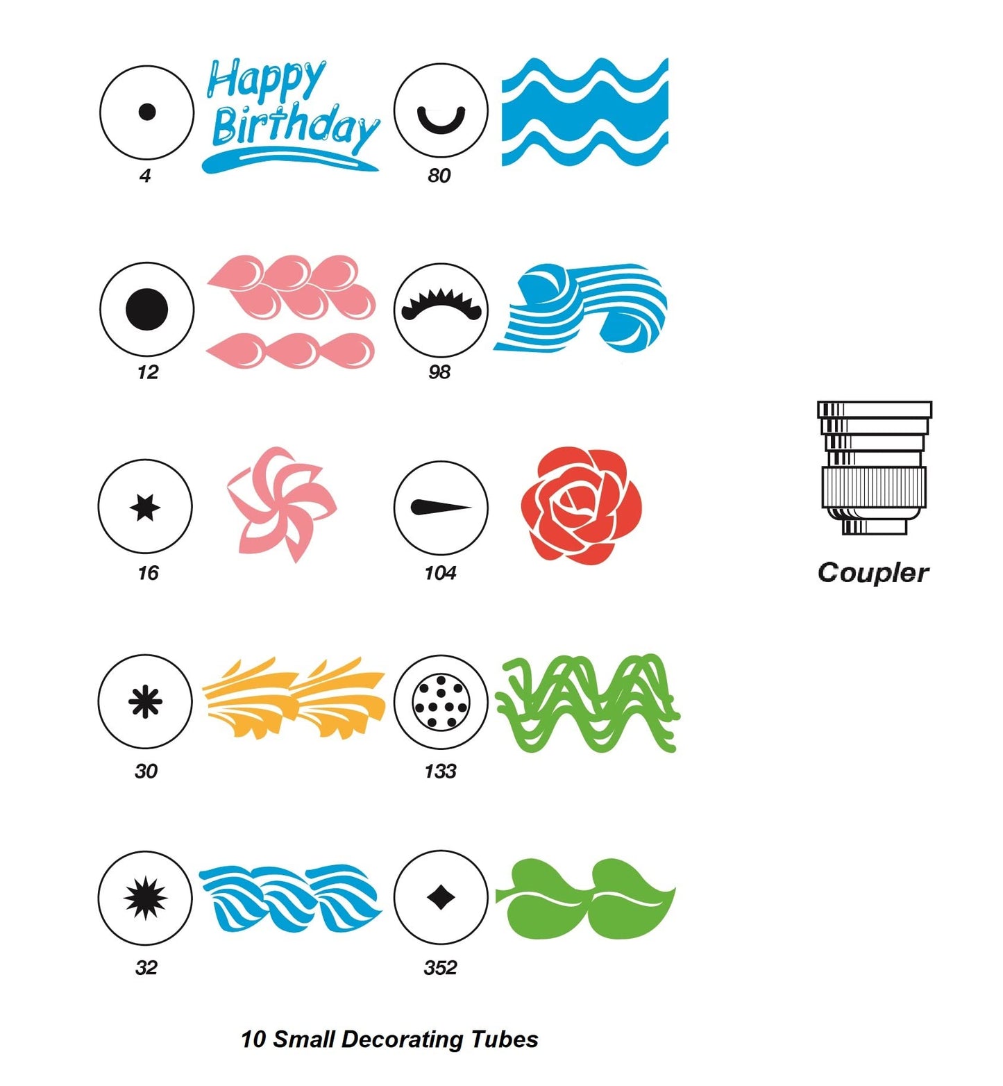 14pcs Deco tube set -333