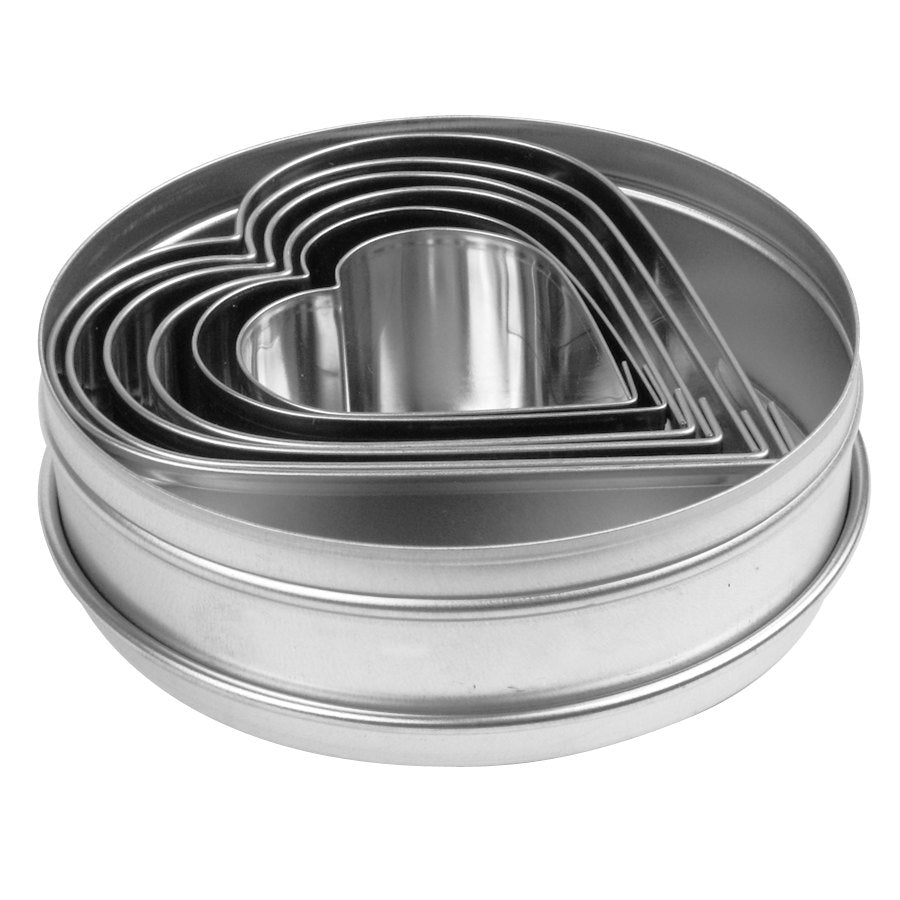 6 Piece Plain Heart Cutter Set -7804