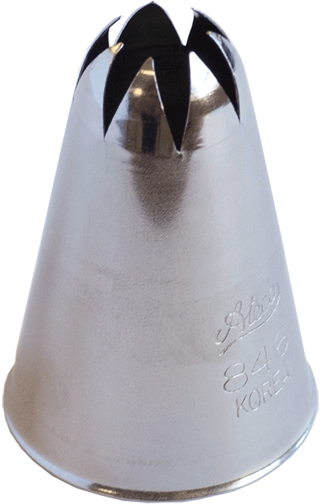 No. 846 Closed Star Pastry Nozzle/Tube Stainless Steel - CulinaryKraft