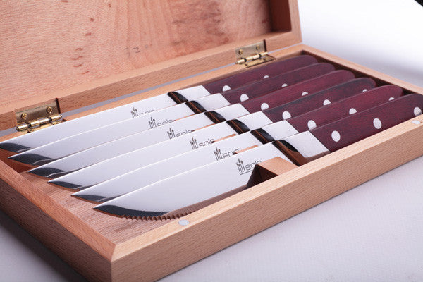 Steak knife set 6pcs in gift box -STEAKS003 - CulinaryKraft