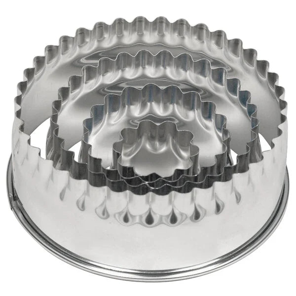 Round cutter set 4pc fluted -1441