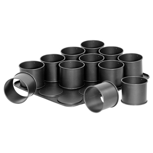 Zenker Special Creative 12 Cup Mini Flan Baking Moulds on Tray -7402