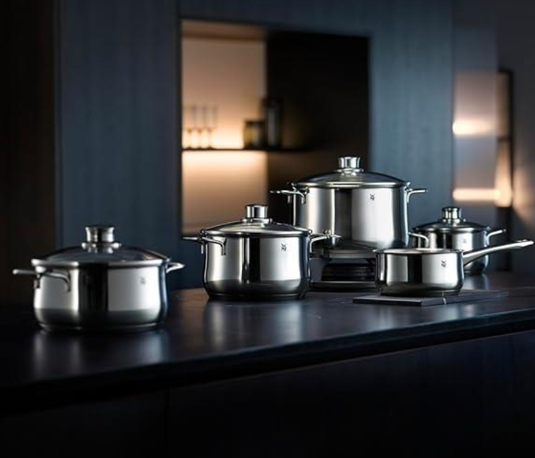 WMF Diadem Plus 9 Piece Stainless Steel Cookware Set -0733556040