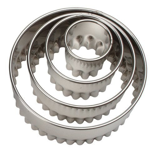 Round cutter set 4pc fluted -1441