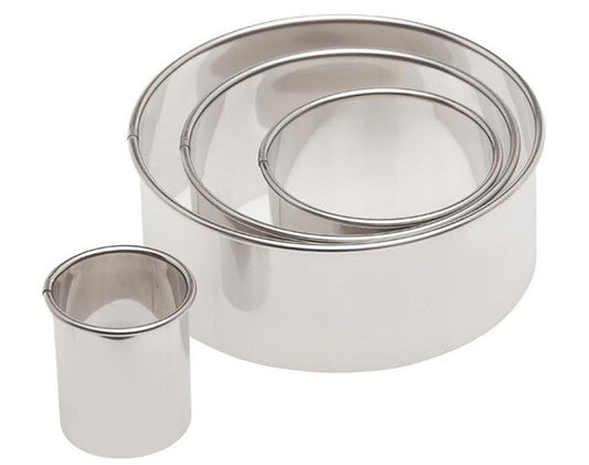 Round cutter 4pc set plain -1440 - CulinaryKraft