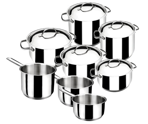 Basic 8 Piece Stainless Steel 18/10 Cookware Set -32000