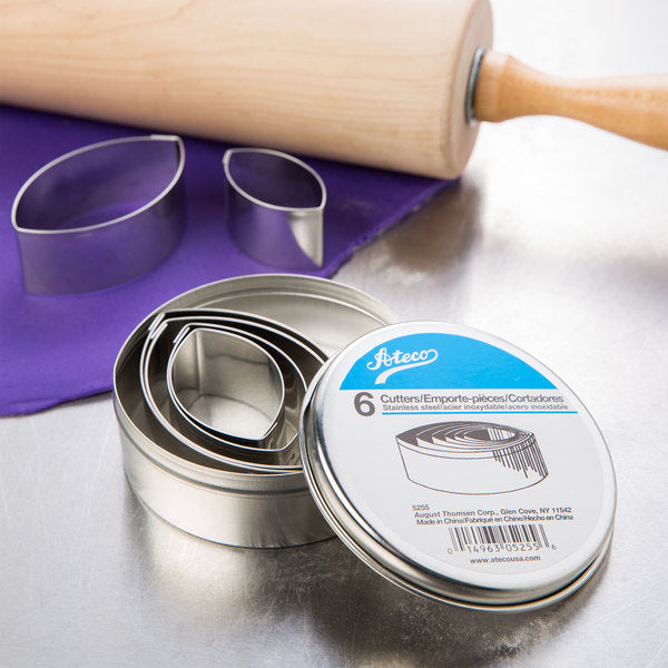 6 Piece Plain Football Cutter Set - 5255