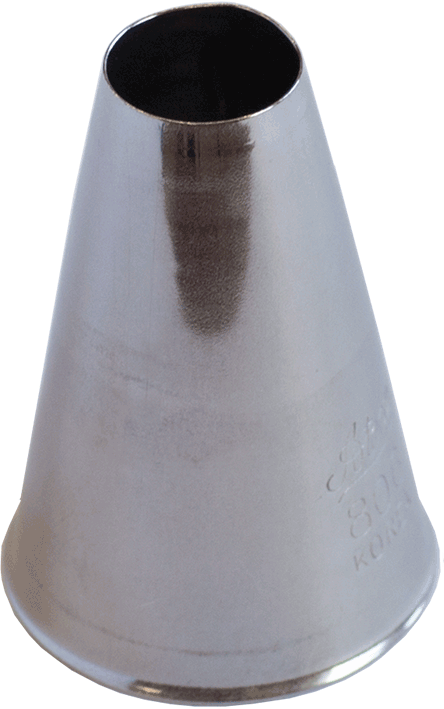 No. 806  Plain Pastry Nozzle/Tube Stainless Steel ø13mm - CulinaryKraft