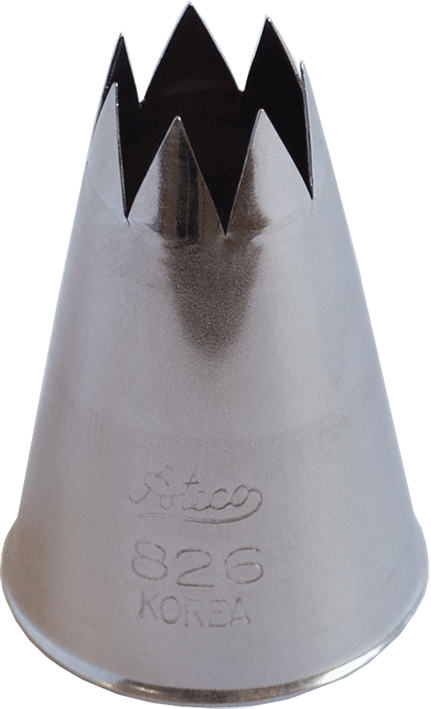 No. 826  Star Pastry Nozzle/Tube Stainless Steel - CulinaryKraft