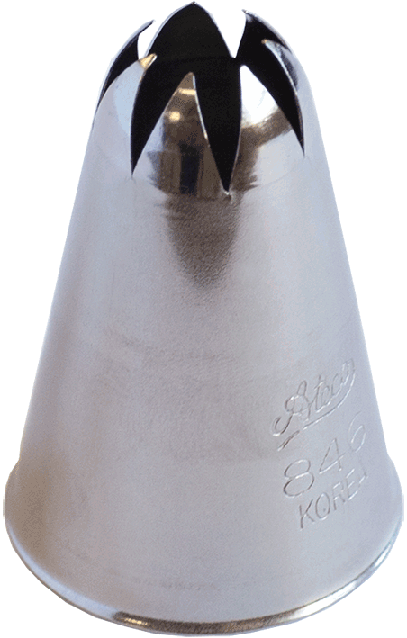 No. 846  Closed Star Pastry Nozzle/Tube Stainless Steel - CulinaryKraft