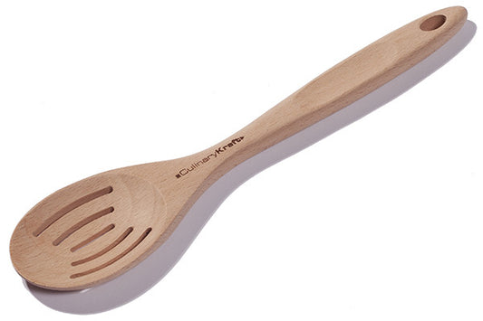 Slotted Wooden Spoon, 29CM  -AW3010-1 - CulinaryKraft