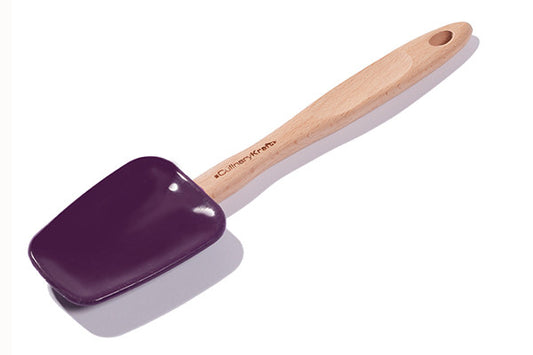 Spatula Wood and Silicone Spoon Purple -AW3711 - CulinaryKraft