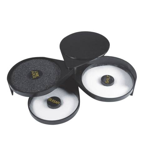 Glass Rimmer Combination 3 Tier(Black) -GRC0003