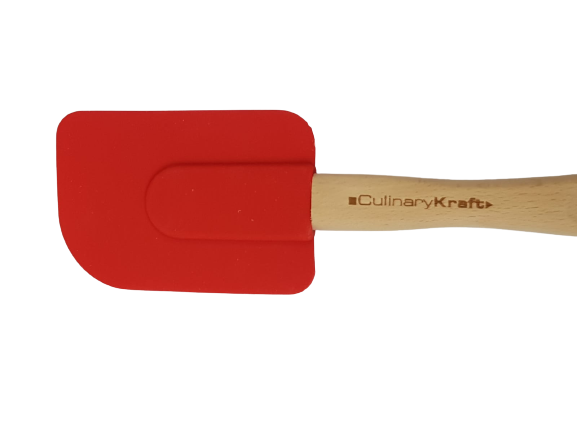 Spatula Wood and Silicone Red -AW3710