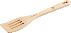 Spatula Wood Slotted Beech -AW3137 - CulinaryKraft