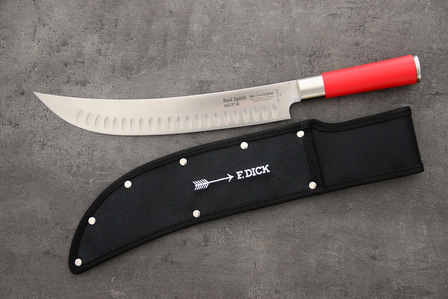 RED SPIRIT "HEKTOR"  26CM BUTCHER'S KNIFE INCLUDING SHEATH- 81725260K - CulinaryKraft